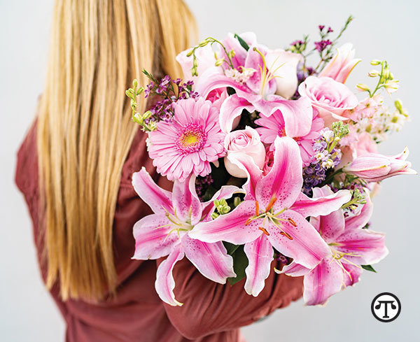 The radiant shade of bright pink can make any    arrangement pop.
