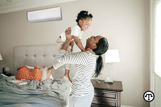 Discreet, wall-mounted ductless cooling systems can keep you comfortable at home...