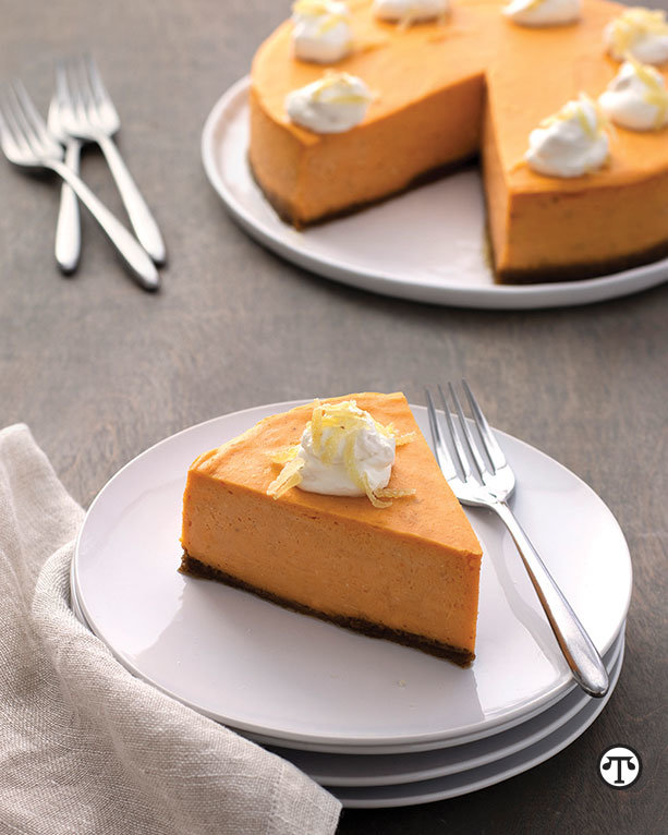 This sweetpotato    cheesecake with gingered whipped cream is a terrific treat for family and    friends.