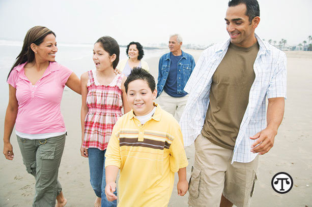 Enjoy a family walk. Physical activity provides health    benefits across your life span.