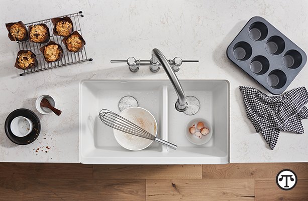 A beautiful kitchen sink such as BLANCO’s IKON can help you turn out beautifully baked bread, cake, cookies and more.
